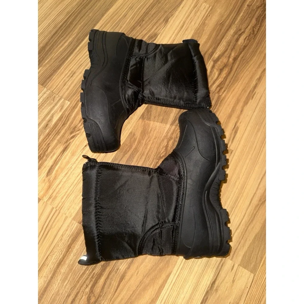Northside Kid's Icicle Snow Boots Sz 3Y 3 Youth Black Zipper Close Fur Lined